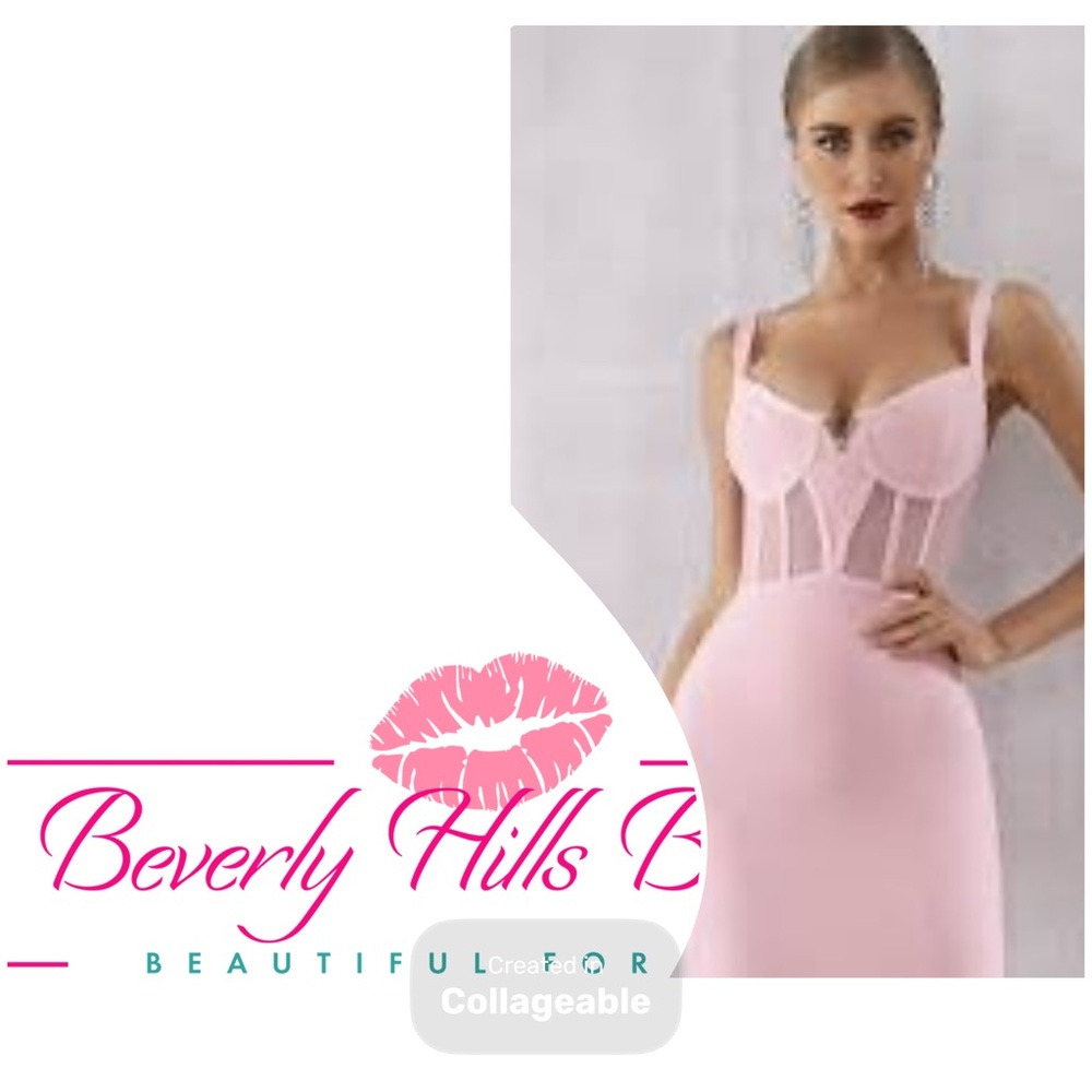 ‼️💕WOW‼️BEVERLY HILL BOUTIQUE PINK BODY CON CORSET MINI DRESS💕💕💕